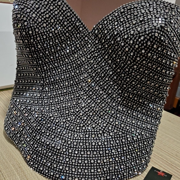 Starline Black Crystal Corset: Bust Size 36 - Picture 5 of 10